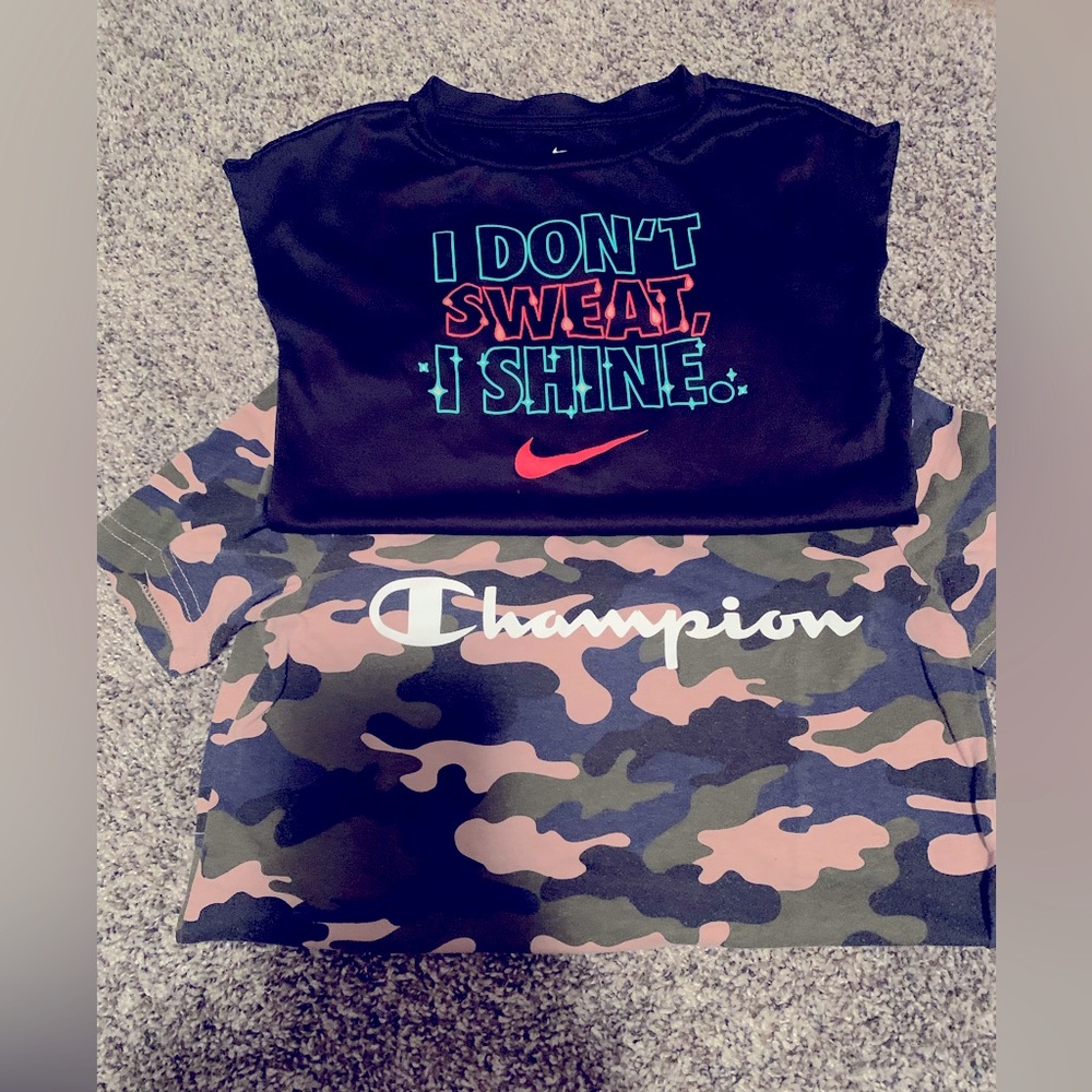 Nike dri fit & Champion Bundle Shirts for girls | size S & 6X